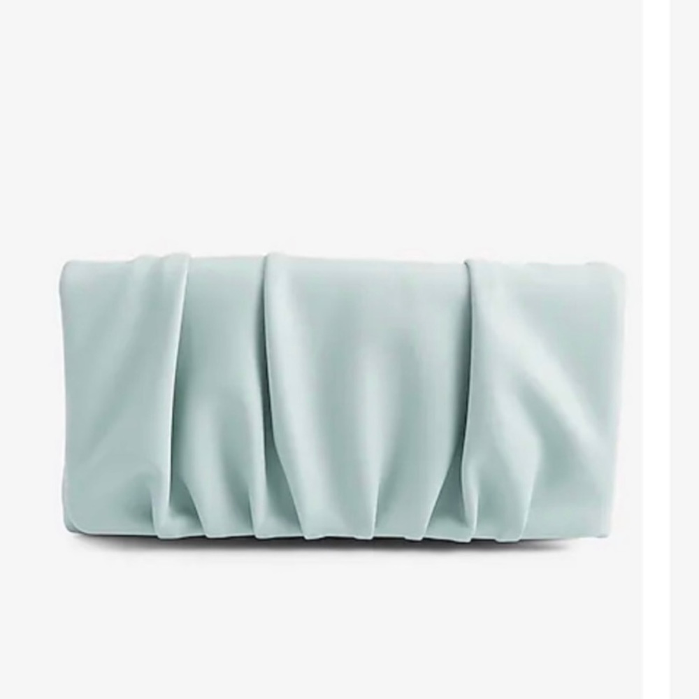 Express Ruched vegan leather clutch